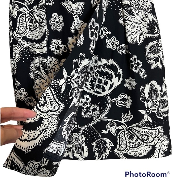 Vintage Dana Buchman 100% Silk Faux Wrap Skirt Size 8 - Picture 3 of 7